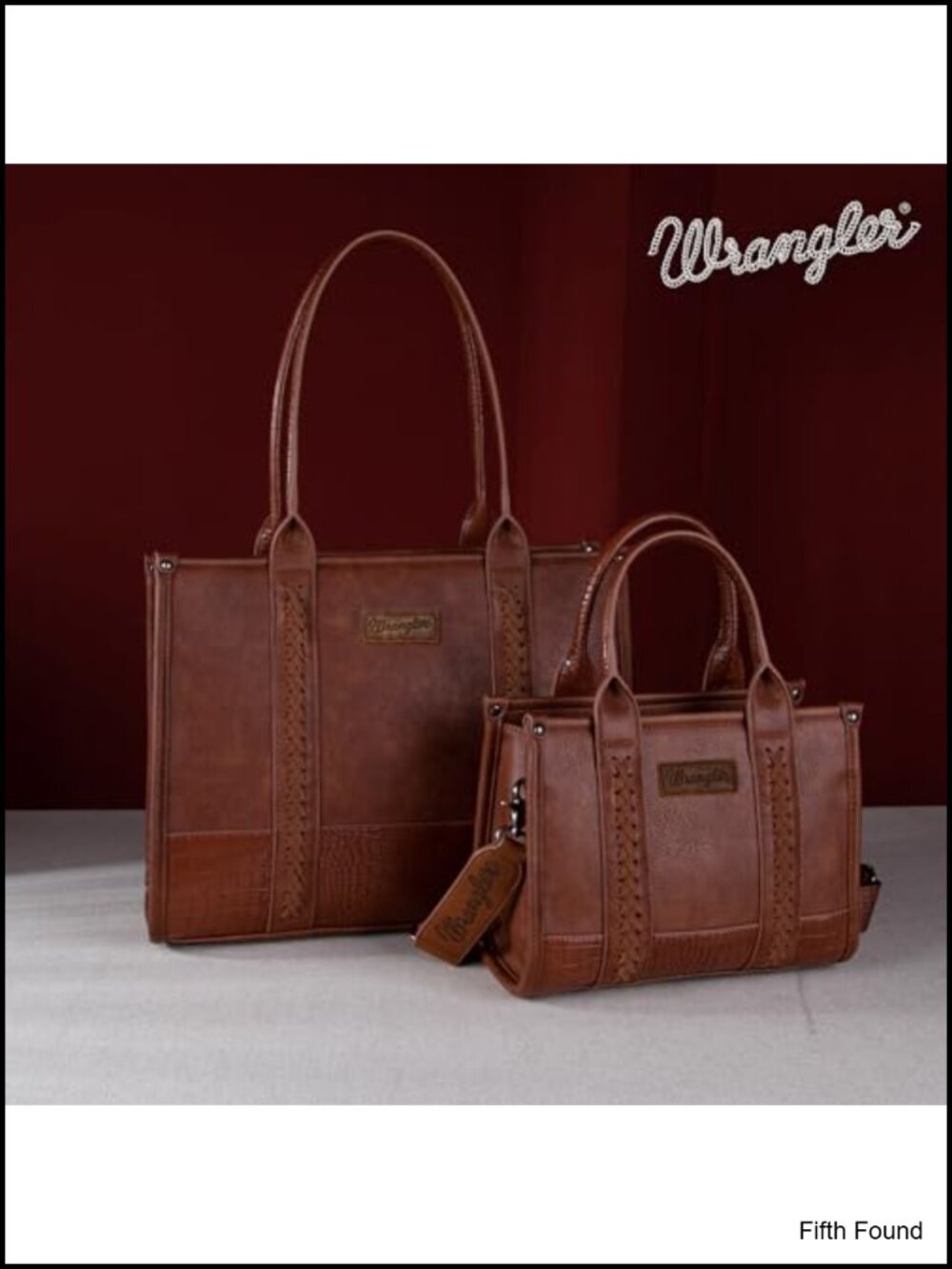Crocodile Pattern Whipstitch Western Tote Satchel Top Handle Crossbody - Picture 5 of 6